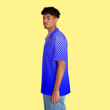 Load image into Gallery viewer, Blue Dot Hawaiian Shirt