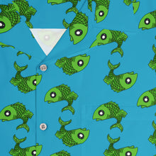 Load image into Gallery viewer, Fish Patterned Hawaiian Style Shirt