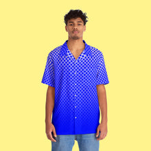 Load image into Gallery viewer, Blue Dot Hawaiian Shirt