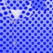Load image into Gallery viewer, Blue Dot Hawaiian Shirt