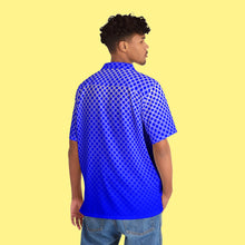 Load image into Gallery viewer, Blue Dot Hawaiian Shirt