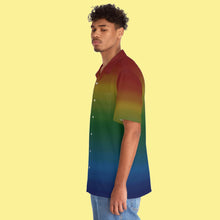 Load image into Gallery viewer, Rainbow Gradient Hawaiian Shirt