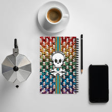 Load image into Gallery viewer, Rainbow Racer Skull Spiral Notebook (Ambidextrous)