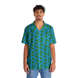 Fish Patterned Hawaiian Style Shirt