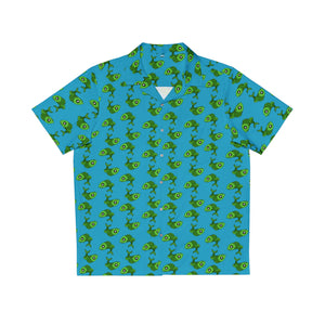Fish Patterned Hawaiian Style Shirt