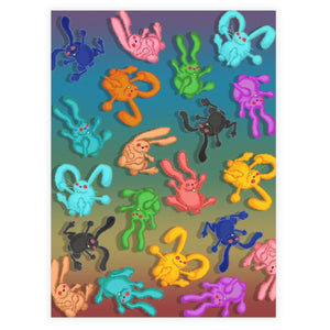 Bouncing Bunnies Postcard Bundles (envelopes included)