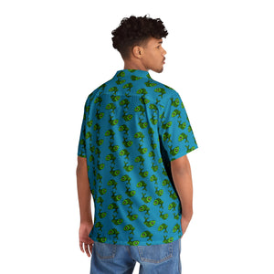 Fish Patterned Hawaiian Style Shirt