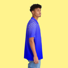 Load image into Gallery viewer, Blue Dot Hawaiian Shirt