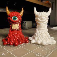 Load image into Gallery viewer, Blank Resin Toy with White Primer- Space Cootie: Meltor, DIY Toy Compared to Original Sculpture