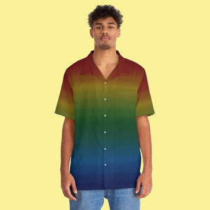 Rainbow Gradient Hawaiian Shirt