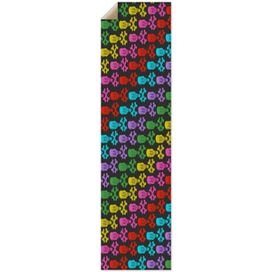 Rainbow Skull Grid Grip Tape ~ 9'"x33"