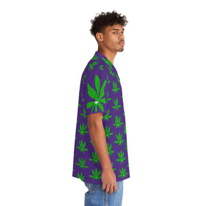 Perma-Grin Pot Leaf Short Sleeved Leisure Shirt