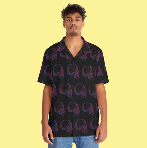Neon Skull Short Sleeve Leisure Shirt