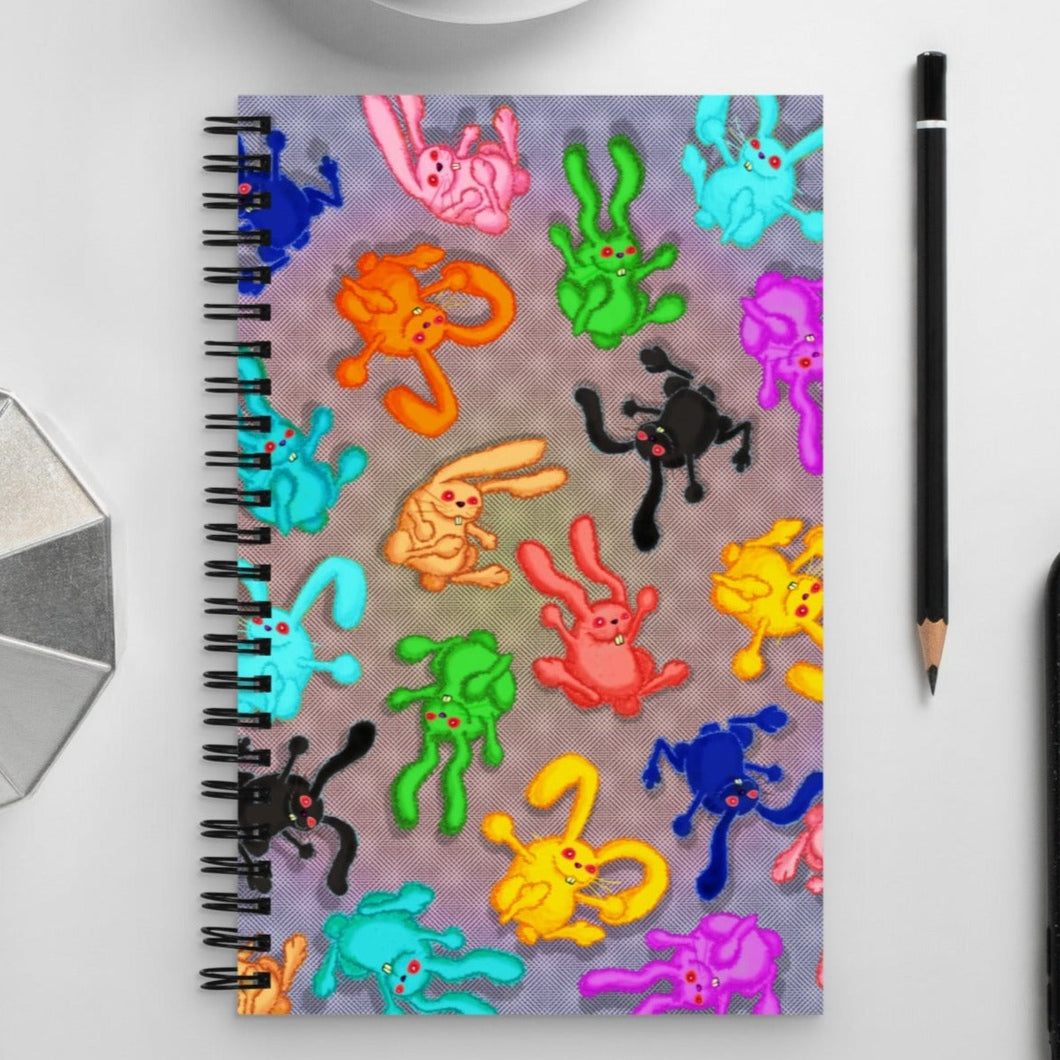 Too Many Bunnies Spiral notebook (Ambidextrous)