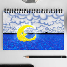 Load image into Gallery viewer, Floating Moon Spiral notebook (Ambidextrous)